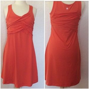 Athleta Orange Midi Dress